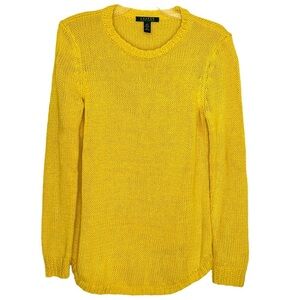 Lauren Ralph Lauren Women’s Size L Sunny Yellow Acrylic Knit Pullover Sweater